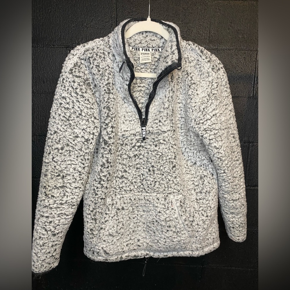Victoria’s Secret PINK Quarter zip fleece pullover women